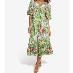 Kensie Floral Green Maxi Dress